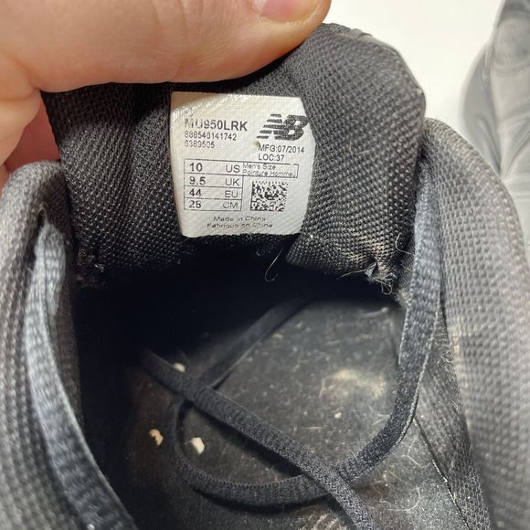 New Balance 950 Men’s 10B Black Shoes, MU950LRK, Heavy Tread, Leather Style - Picture 10 of 11